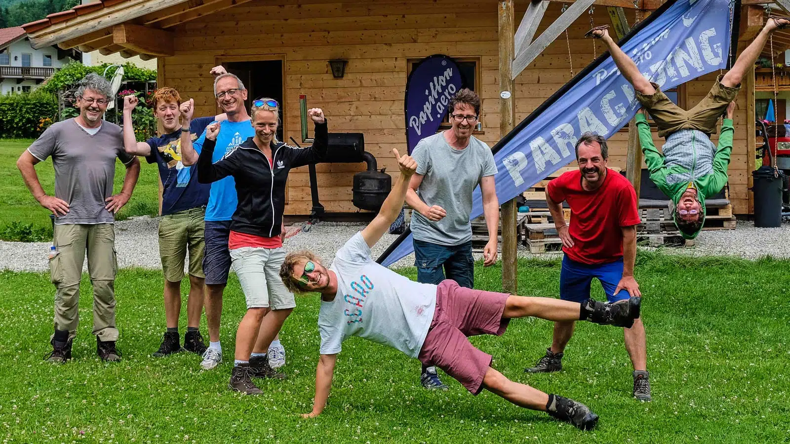 Glückliche Flugschüler bei Papillon