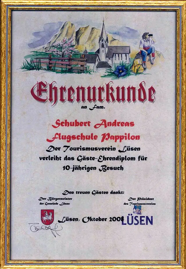 Urkunde Lüsen