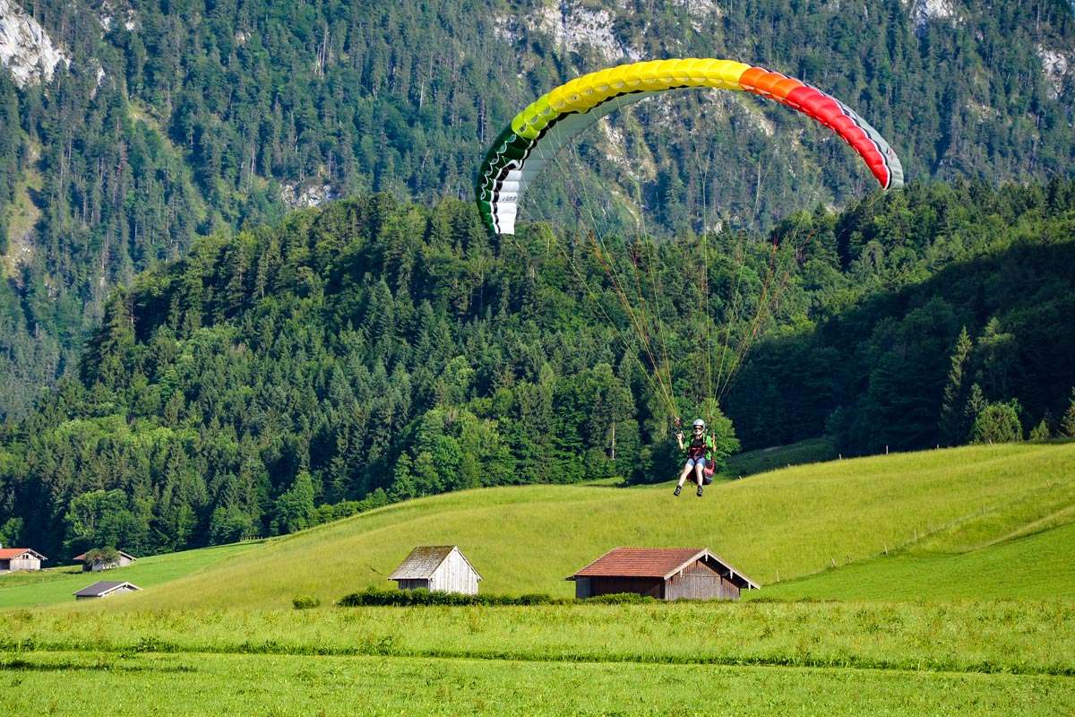 Paragliding in Ruhpolding mit Papillon Paragliders