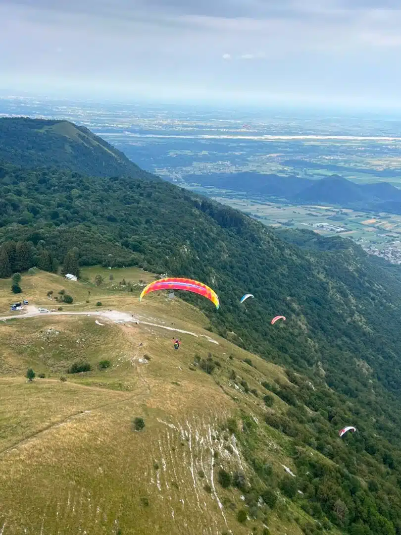 Beim Anflug auf den Top-Landeplatz