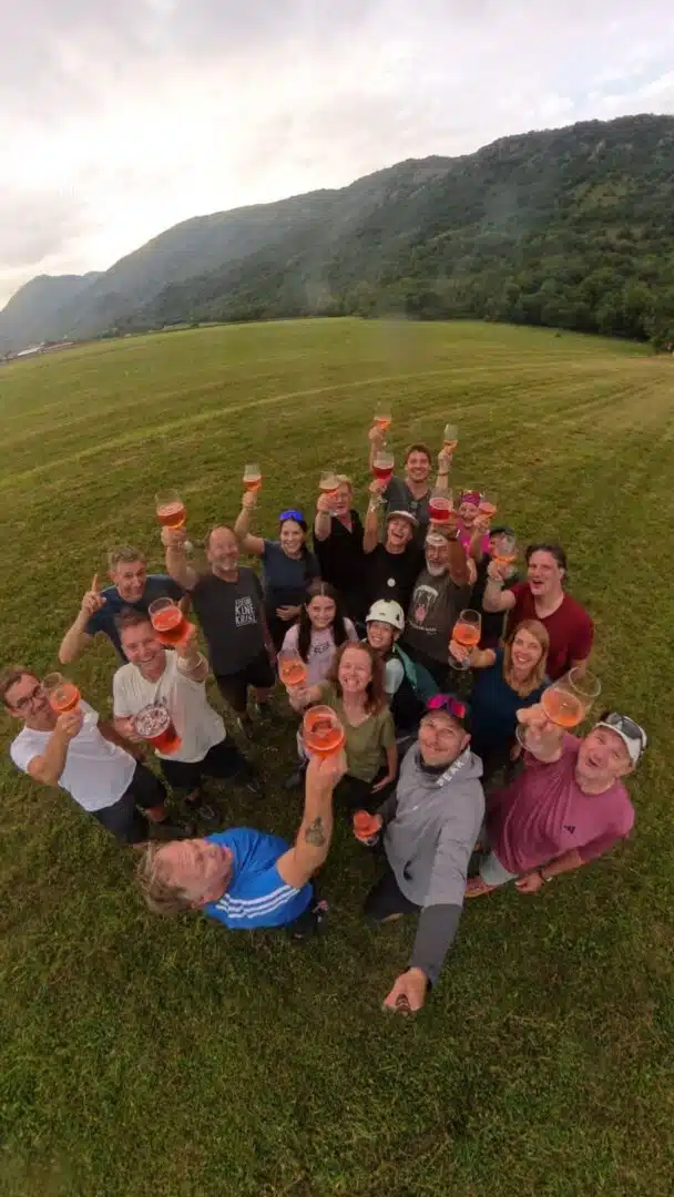 Verdienter Aperol nach einem wunderschönen Flugtag - zusammen mit dem Flieger-Nachwuchs...