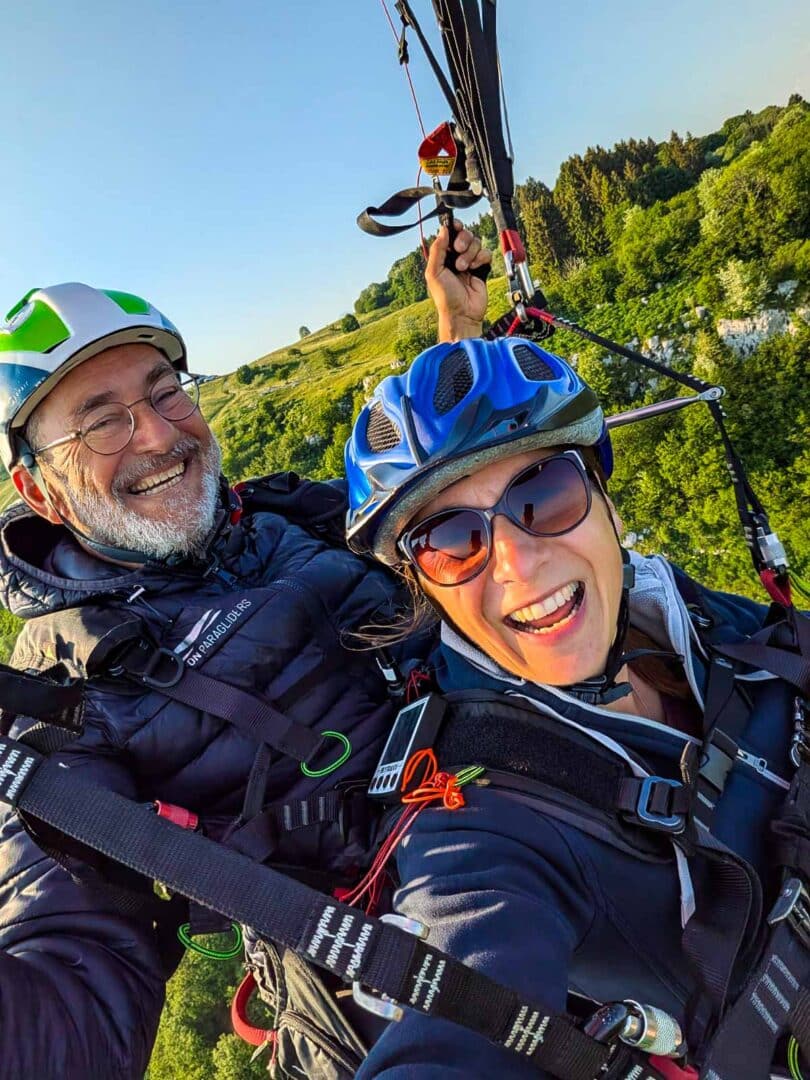 Fliegen macht Spaß - Tandem zu fliegen macht doppelt Spaß! Anne und ich der Abendluft. Souverrräääännn.....