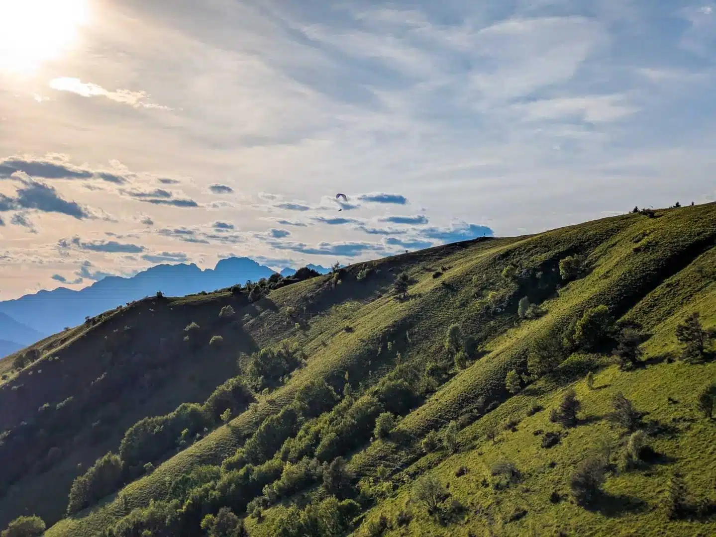 Herbst-Abendstimmungsblick auf den westlichen Hangabschnitt (Foto Chrissi)