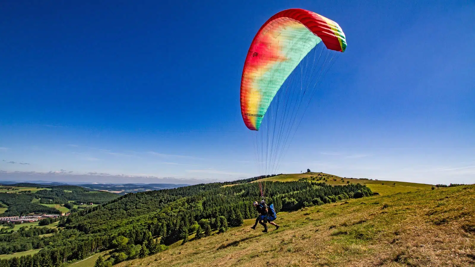 Abheben mit Papillon in der Rhön