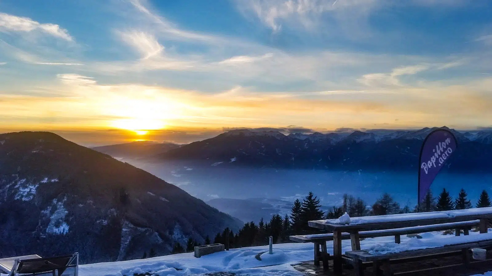 Sonnenuntergang in Lüsen