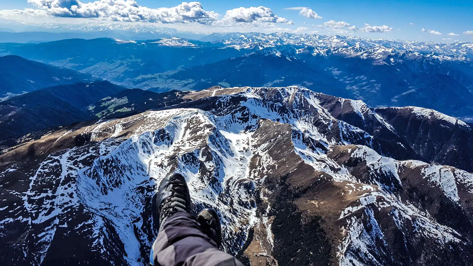Blick über die Dolomiten beim Streckenflug-Seminar